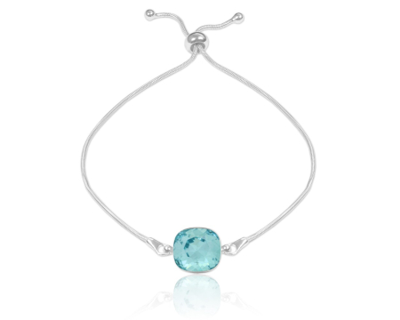 BIJUTERII ARGINT - Bratara din argint cu cristale Primero Square Fancy Light Turquoise