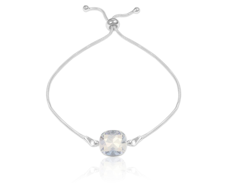 BIJUTERII ARGINT - Bratara din argint cu cristale Primero Square Fancy White Opal