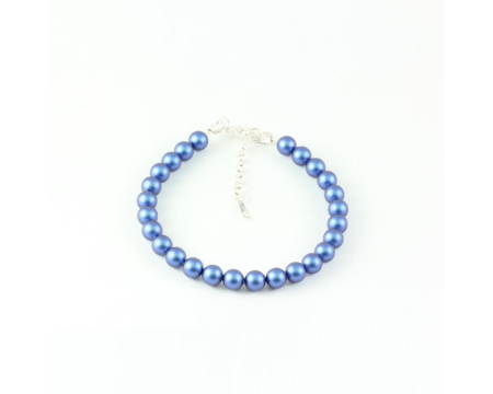 Bratara din argint cu perle de cultura Primero Purity Iridescent Dark Blue 6mm [2]