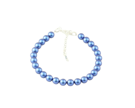 Bratari argint - Bratara din argint cu perle de cultura Primero Purity Iridescent Dark Blue 6mm