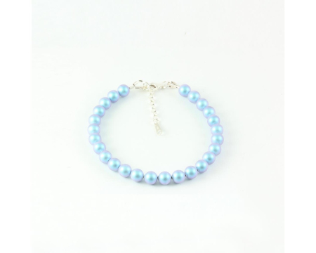 Bratara din argint cu perle de cultura Primero Purity Iridescent Light Blue 6mm [2]