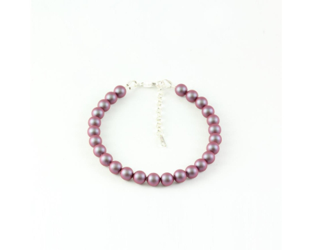 Bratara din argint cu perle de cultura Primero Purity Iridescent Red 6mm [2]