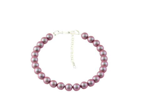 Bratari argint - Bratara din argint cu perle de cultura Primero Purity Iridescent Red 6mm