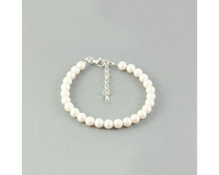 Bratara din argint cu perle de cultura Primero Purity Pearlescent White 6mm [2]