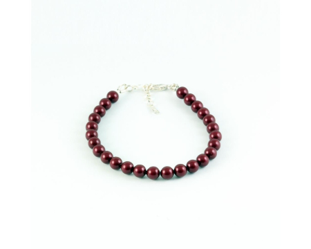 Bratara din argint cu perle de cultura Primero Purity Bordeaux 6mm [2]