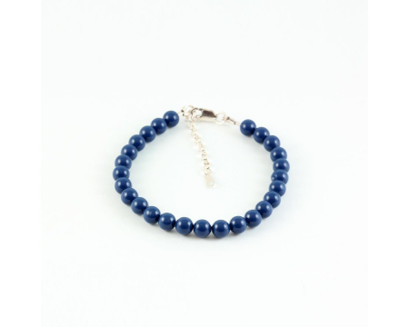 Bratara din argint cu perle de cultura Primero Purity Dark Lapis 6mm [2]