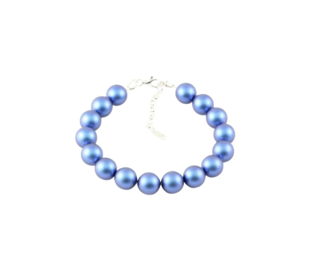 Bratari cristale Swarovski - Bratara din argint cu perle de cultura Primero Purity Iridescent Dark Blue 10mm