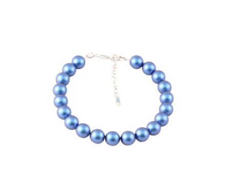 Bratari argint - Bratara din argint cu perle de cultura Primero Purity Iridescent Dark Blue 8mm