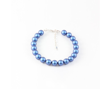 Bratara din argint cu perle de cultura Primero Purity Iridescent Dark Blue 8mm [2]