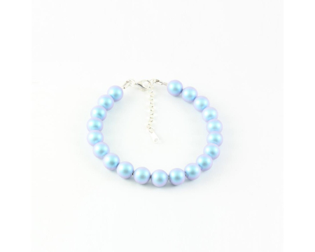 Bratara din argint cu perle de cultura Primero Purity Iridescent Light Blue 8mm [2]