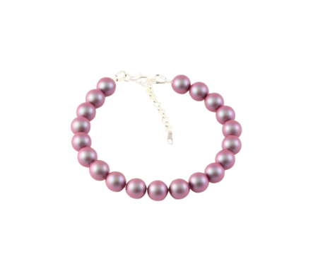 Bratari argint - Bratara din argint cu perle de cultura Primero Purity Iridescent Red 8mm