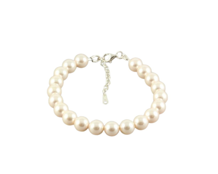 Bratari argint - Bratara din argint cu perle de cultura Primero Purity Light Cream Rose 8mm