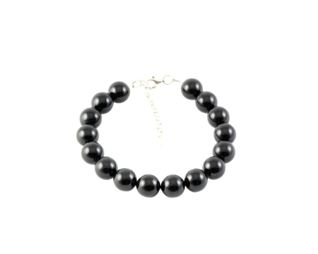 Bratari cristale Swarovski - Bratara din argint cu perle de cultura Primero Purity Mystic Black 10mm