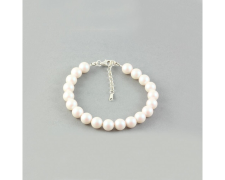 Bratara din argint cu perle de cultura Primero Purity Pearlescent White 8mm [2]