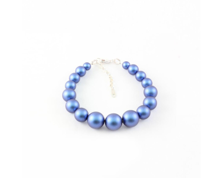 Bratara din argint cu perle de cultura Primero Serenity Iridescent Dark Blue [2]