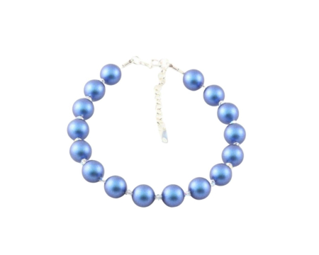 Bratari argint - Bratara din argint cu perle de cultura Primero Soft Iridescent Dark Blue