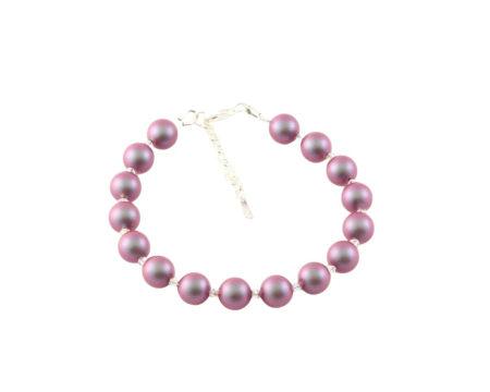 Bratari argint - Bratara din argint cu perle de cultura Primero Soft Iridescent Red