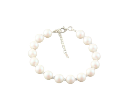 Bratari argint - Bratara din argint cu perle de cultura Primero Soft Pearlescent White