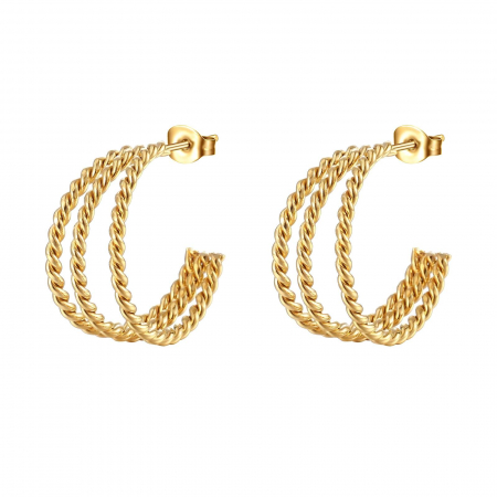 Cercei Alexis Collection 18K Gold Plated - Cercei Alexis Collection ALX87063 placati cu aur 18K