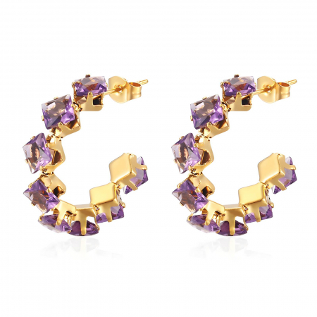 Cercei Alexis Collection 18K Gold Plated - Cercei Alexis Collection ALX88095 placati cu aur 18K