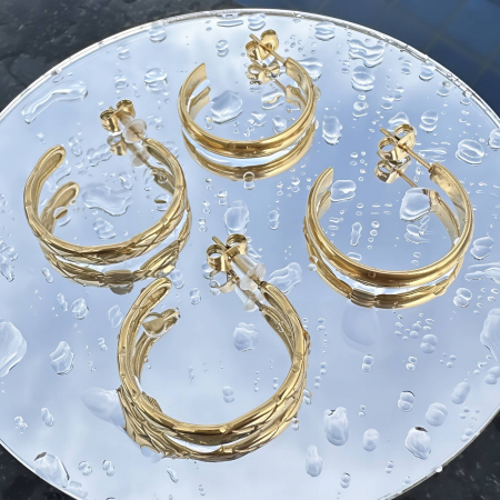 Cercei Alexis Collection ALX88397 placati cu aur 18K [1]