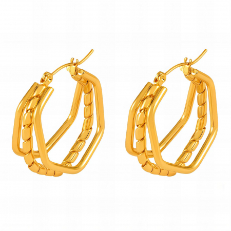 Cercei Alexis Collection 18K Gold Plated - Cercei Alexis Collection ALX89275 placati cu aur 18K