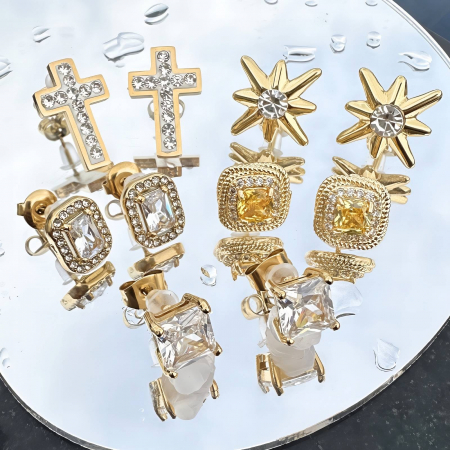 Cercei Alexis Collection ALX89307 placati cu aur 18K [1]