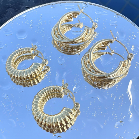 Cercei Alexis Collection ALX89323 placati cu aur 18K [1]
