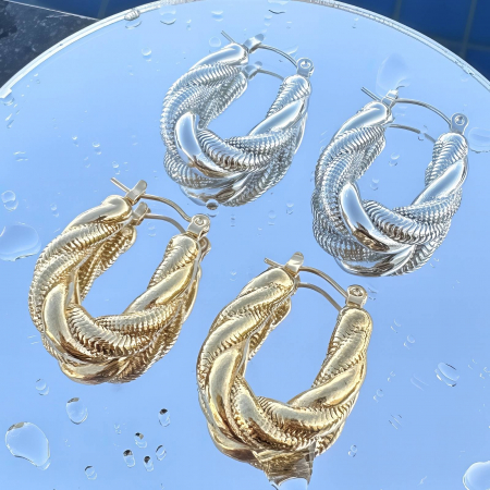 Cercei Alexis Collection ALX89355 placati cu aur 18K [1]