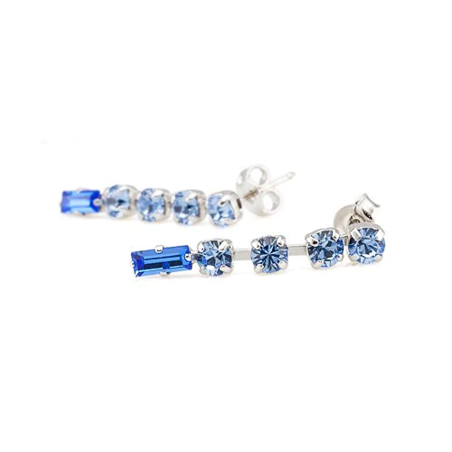 Cercei cristale Swarovski - Cercei cristale Swarovski 3031L Lisette Sapphire