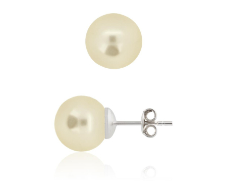 Cercei cristale Swarovski - Cercei din argint cu perle Primero YEM65 Cream