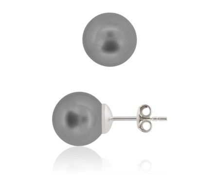 Cercei cristale Swarovski - Cercei din argint cu perle Primero YEM65 Grey