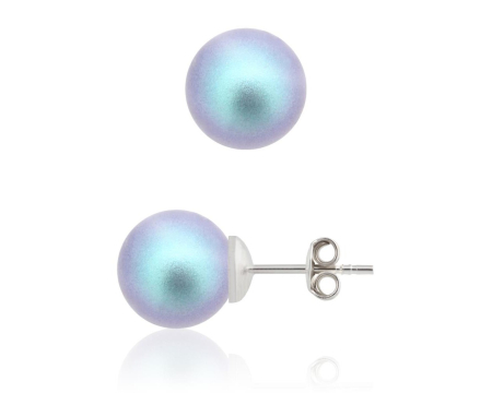Cercei cristale Swarovski - Cercei din argint cu perle Primero YEM65 Iridescent Light Blue