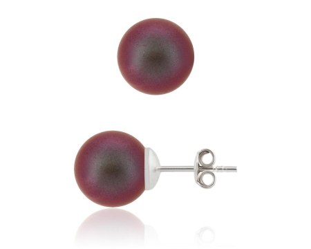 Cercei cristale Swarovski - Cercei din argint cu perle Primero YEM65 Iridescent Red