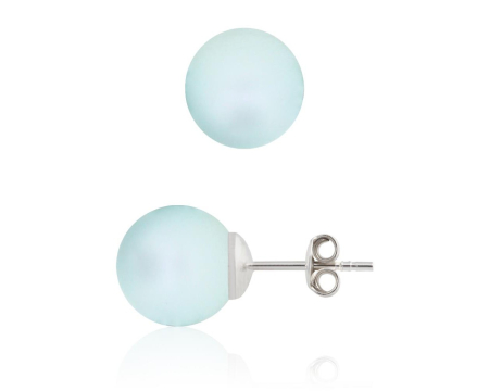 Cercei cristale Swarovski - Cercei din argint cu perle Primero YEM65 Pastel Blue