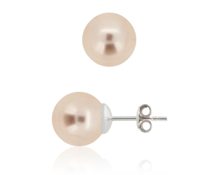 Cercei cristale Swarovski - Cercei din argint cu perle Primero YEM65 Peach