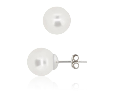 Cercei cristale Swarovski - Cercei din argint cu perle Primero YEM65 White