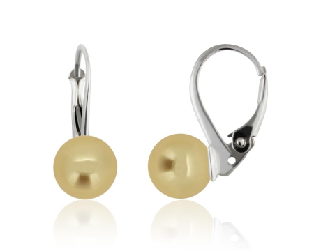 Cercei cristale Swarovski - Cercei din argint cu perle Primero YEM69 Gold