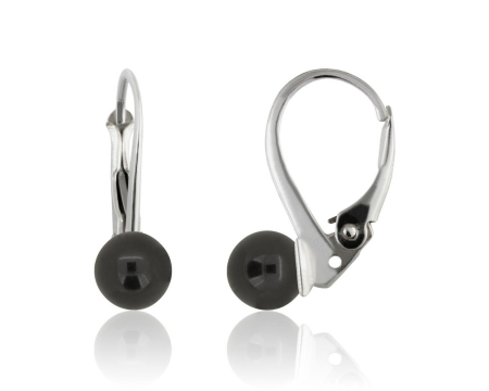 BIJUTERII SWAROVSKI - Cercei din argint cu perle Primero YEM69 Mystic Black