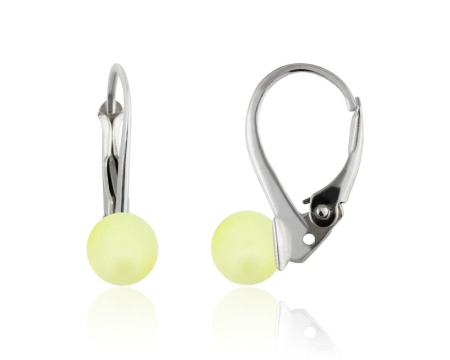 BIJUTERII SWAROVSKI - Cercei din argint cu perle Primero YEM69 Pastel Yellow
