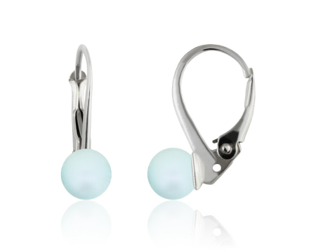 BIJUTERII SWAROVSKI - Cercei din argint cu perle Primero YEM69 Pastel Blue