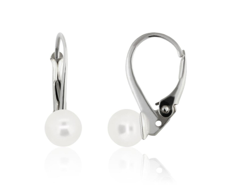 Cercei cristale Swarovski - Cercei din argint cu perle Primero YEM69 White