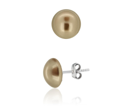 Cercei cristale Swarovski - Cercei din argint cu perle Primero YEM71 Bronze