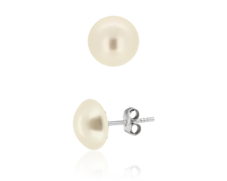 Cercei cristale Swarovski - Cercei din argint cu perle Primero YEM71 Cream Rose