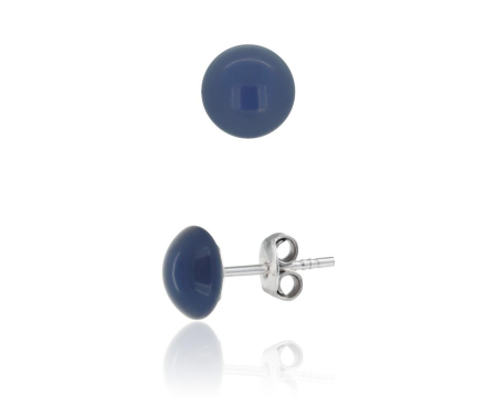 Cercei cristale Swarovski - Cercei din argint cu perle Primero YEM71 Dark Lapis