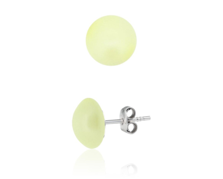 Cercei cristale Swarovski - Cercei din argint cu perle Primero YEM71 Pastel Yellow