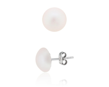 Cercei cristale Swarovski - Cercei din argint cu perle Primero YEM71 Pearlescent White