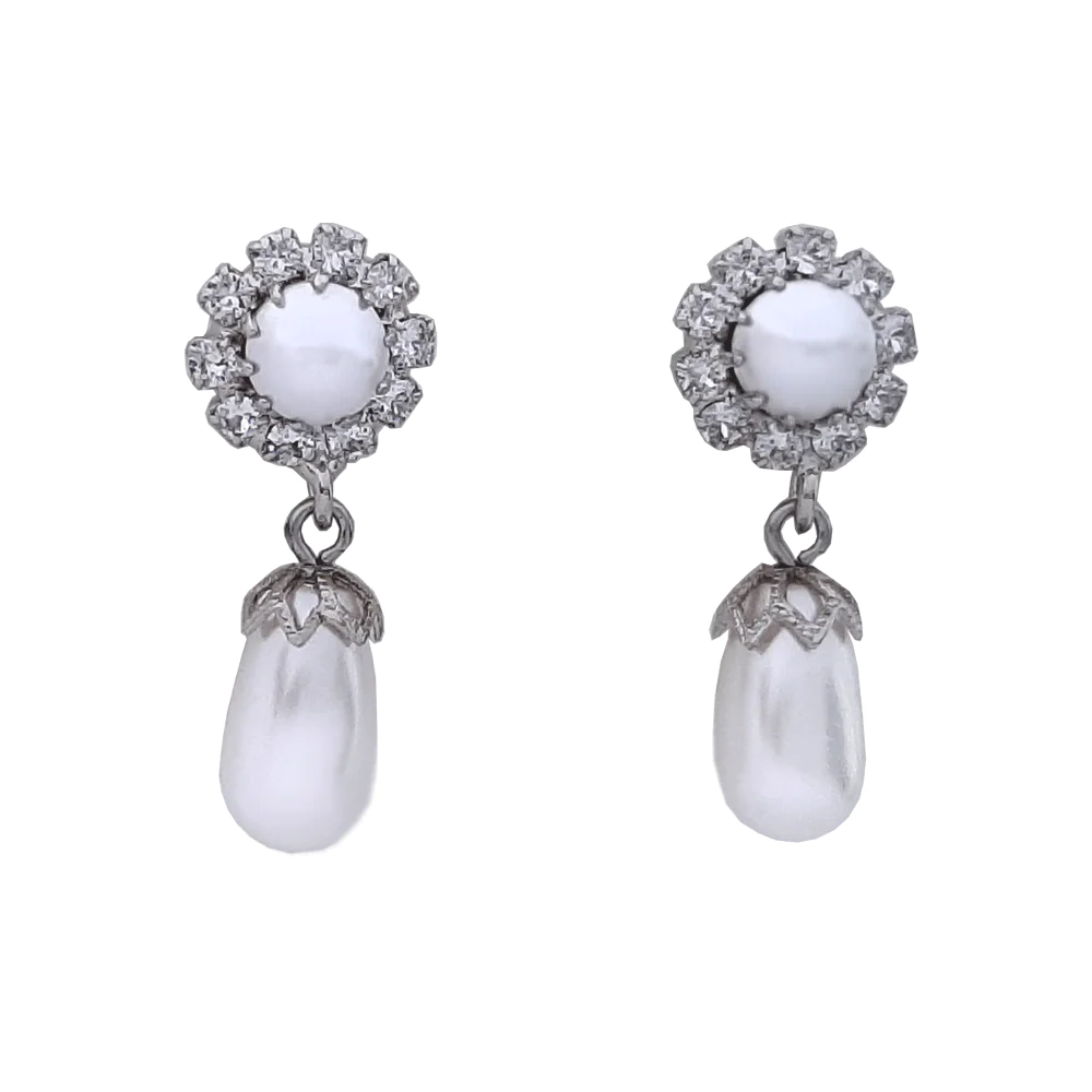 Cercei cristale Swarovski - Cercei perle Swarovski 3353 White Pearl