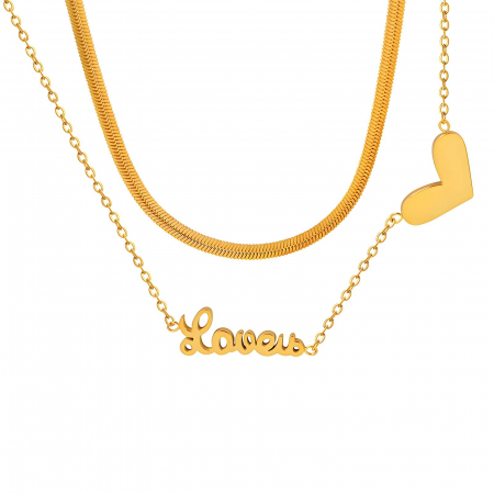 Coliere Alexis Collection 18K Gold Plated - Colier Alexis Collection ALX87856C placat cu aur 18K