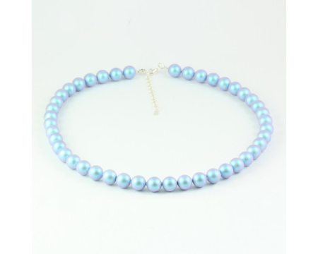 Colier din argint cu perle de cultura Primero Purity Iridescent Light Blue 10mm [2]